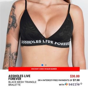 ALF black mesh bralette